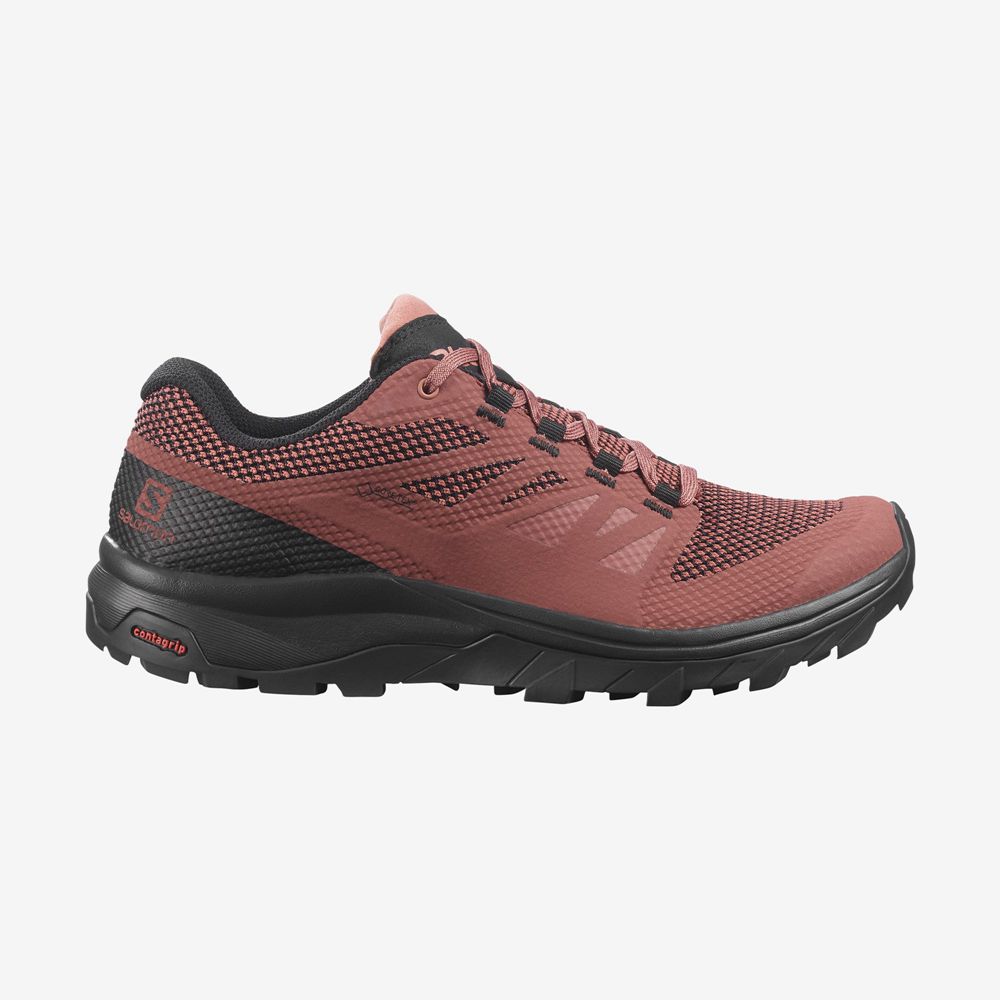 Buty Trekkingowe Damskie Salomon OUTLINE GORE-TEX - Koralowe - Polska (836-VLMPEU)